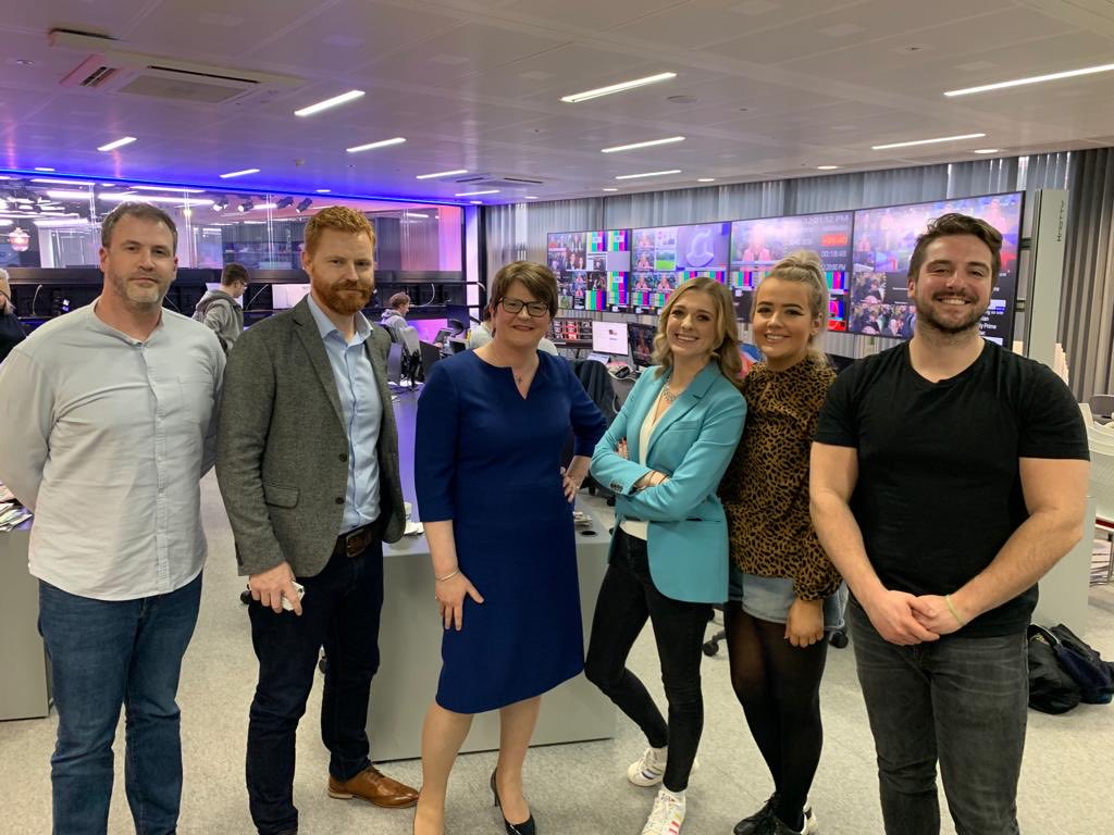 ArleneFosterUK's tweet photo. Happy 1st birthday to us all @GBNEWS. It’s been a blast and looking forward to what happens next! #The Briefing #PoliticalCorrection. Big shout out to all behind the scenes who make it all happen. 😘⚡️🎉 https://t.co/AIImmB4uje