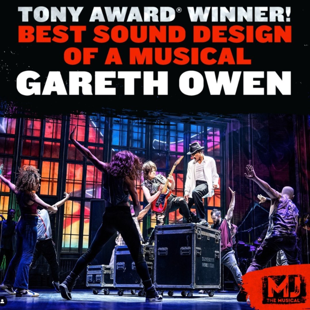 creativehouseuk's tweet photo. Huge congratulations @GarethOwenSound! 
@TheTonyAwards for Best Sound Design of a Musical for @MJtheMusical! https://t.co/5vn6OUUXRh