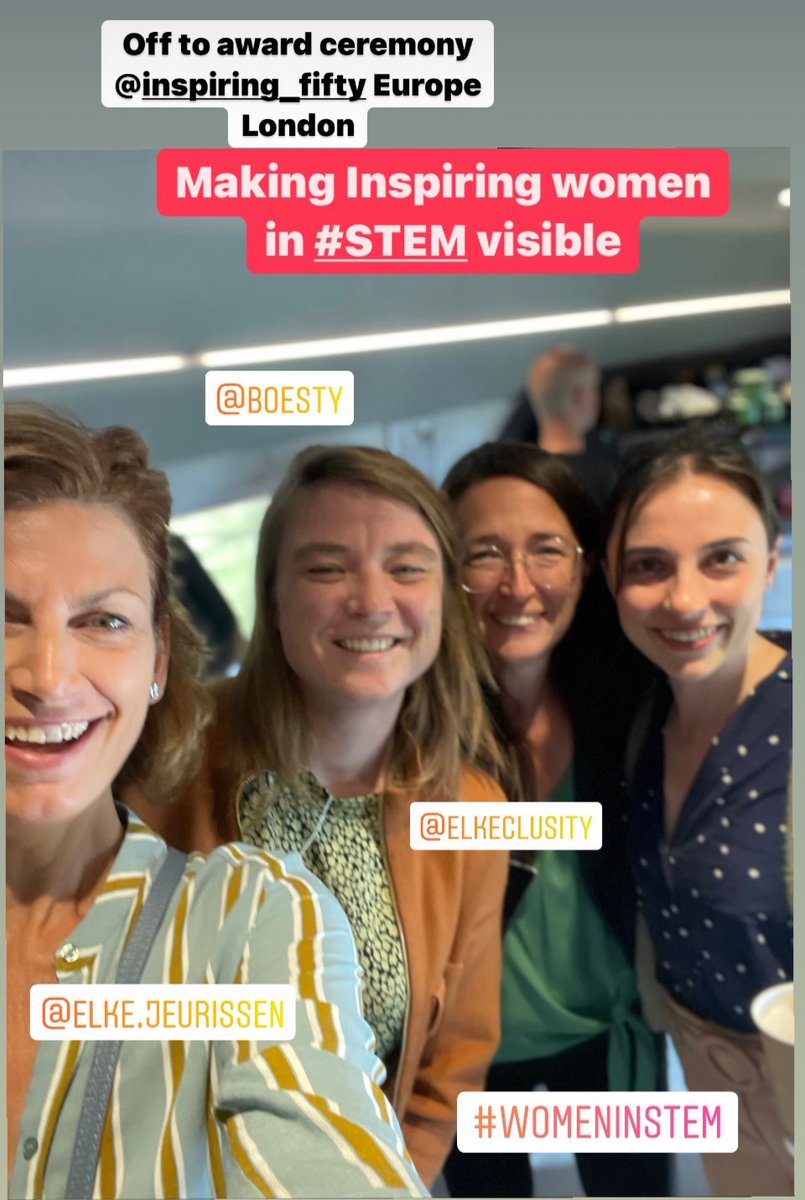 elkejeu's tweet photo. Off to the #inspiringfifty Europe awards in London. Proud to be part of the jury, making more women in #STEM visible. Did you know more than 1 Belgian Lady made the list of 50 most inspiring women in #science #technology and #engineering ?#fierceladies #straffemadammen https://t.co/LPPf4UnmVq