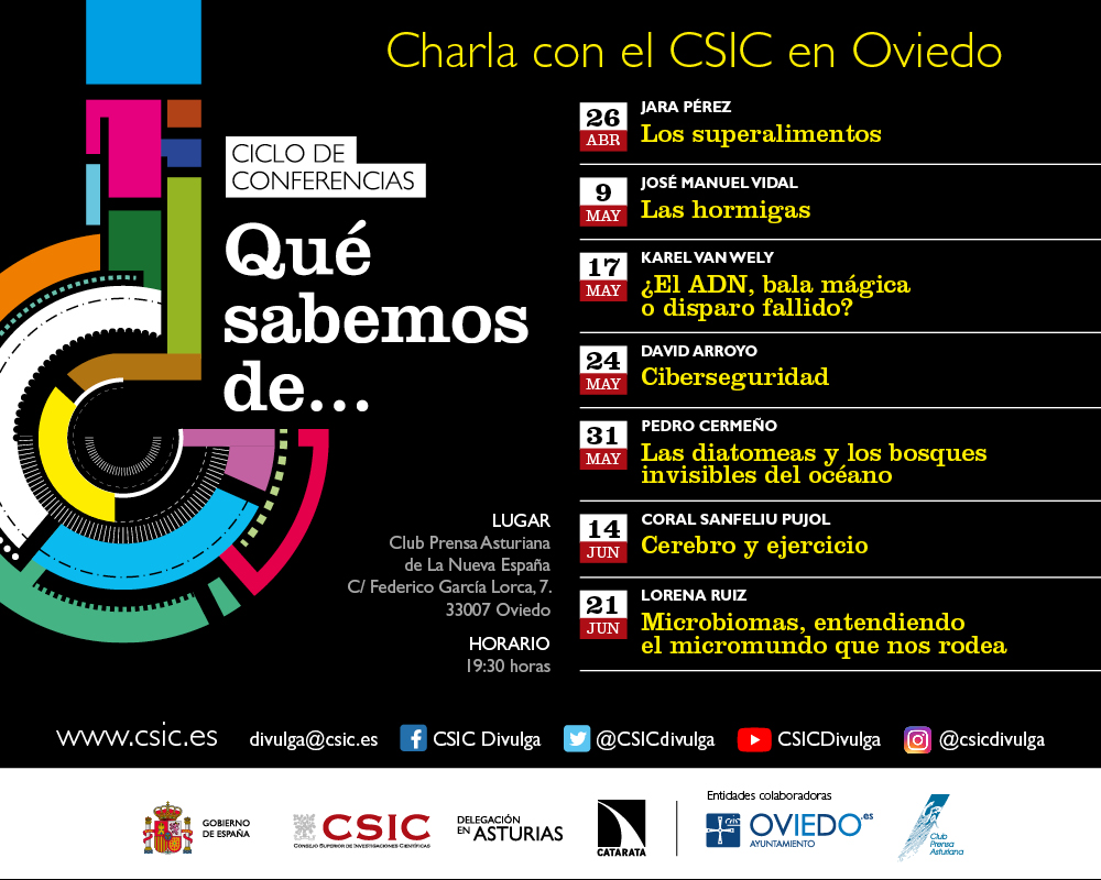 CSIC Divulga (@csicdivulga) on Twitter photo Cerebro y ejercicio. Nueva conferencia del ciclo #QuéSabemosDe organizado por <a href="/CSICasturias/">CSIC Asturias</a> en Oviedo. Con la investigadora del <a href="/iibbcsic/">IIBB - CSIC</a> Coral Sanfeliu. 14 de junio a las 19:30h cc <a href="/CamaraOviedo/">Cámara de Comercio de Oviedo</a> <a href="/ClubprensaLNE/">Club Prensa LNE</a> <a href="/EditorialCSIC/">Editorial CSIC</a> <a href="/CatarataLibros/">Libros Catarata</a>
👉 bit.ly/3xJYU2m Cerebro y ejercicio. Nueva conferencia del ciclo #QuéSabemosDe organizado por <a href="/CSICasturias/">CSIC Asturias</a> en Oviedo. Con la investigadora del <a href="/iibbcsic/">IIBB - CSIC</a> Coral Sanfeliu. 14 de junio a las 19:30h cc <a href="/CamaraOviedo/">Cámara de Comercio de Oviedo</a> <a href="/ClubprensaLNE/">Club Prensa LNE</a> <a href="/EditorialCSIC/">Editorial CSIC</a> <a href="/CatarataLibros/">Libros Catarata</a>
👉 bit.ly/3xJYU2m