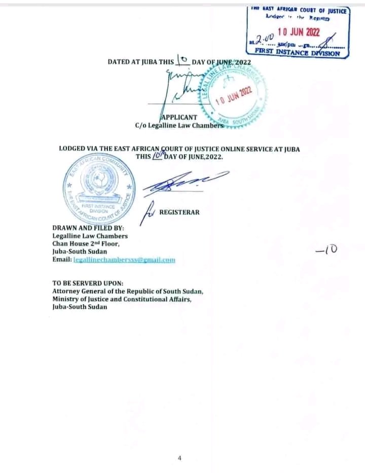 jmaduot27's tweet photo. Just in..There is a case regarding the issue of Dredging of South Sudan Rivers At East African Court of Justice.
Elario Adam Cholong (Applicant)
vs
The Attorney of Republic of South Sudan (Respondent)
Bravo to Elario Adam
#No2Dredging
@SSOT_tweets https://t.co/ygLiYESMCP