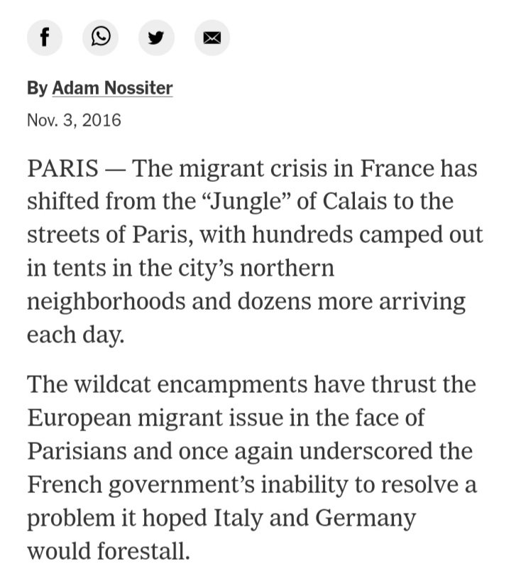 ecPolitics_j's tweet photo. @Michael20224 UN/WEF #Globalist 2016 #EU #Migrant Crisis, Macron's Calais Jungle shifted to Paris, its what #EliteLeft do: #OrganisedChaos to #DestabiliseSociety (they run-down affluent Cities, Middle-High income earners move out, #TheLeft takeover, raise #Taxes to pay for fund next project) https://t.co/hqlT8CVBXg