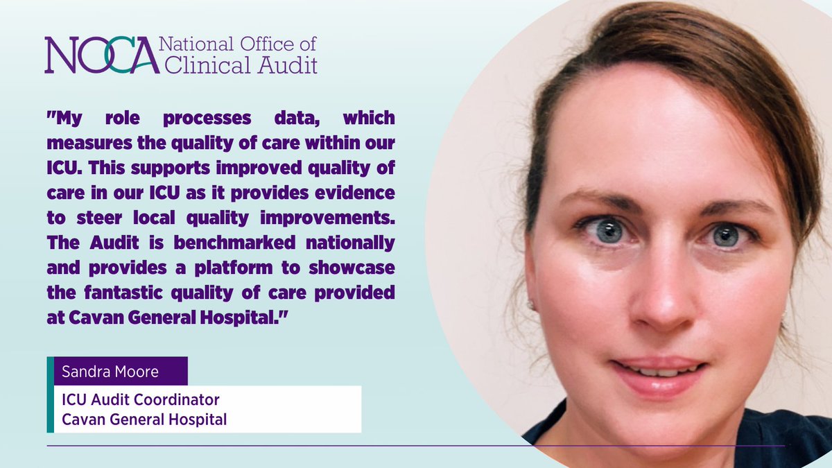 noca_irl's tweet photo. Sandra Moore is the Irish National ICU Audit Coordinator in @CavanMonaghanH1.
Read below to see why the role and what it entails is important to her.
She is a NOCA Clinical Audit Ambassador #CAAmbassador #CAAW22 https://t.co/dpw2E4rlXF
