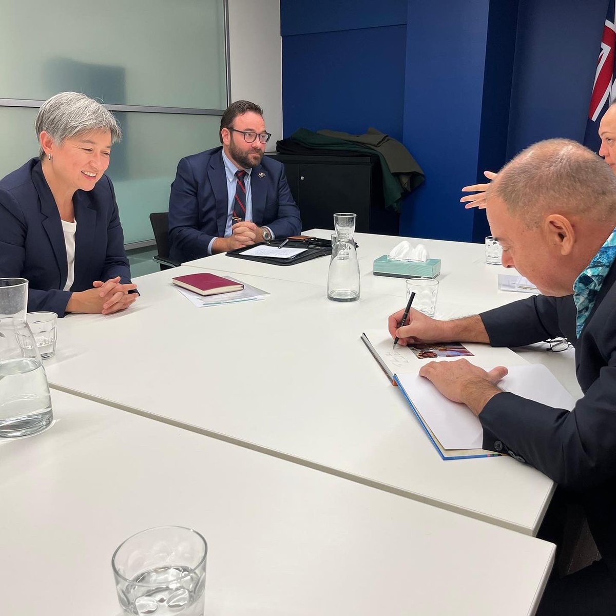 Wonderful to meet with Cook Islands Prime Minister Mark Brown, during his visit to Adelaide today. We had a productive discussion about the ways the Pacific family can work together to build a stronger future.