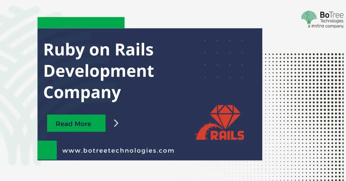 BoTreeTech's tweet image. Ruby on Rails development Company that provides RoR development services - migration to latest version. Get free consulting for #rubyonrailsapplication.
botreetechnologies.com/ruby-on-rails-…
#rubyonrails #rubyonrailsdevelopment #ror #rordevelopment #rordevelopmentservice