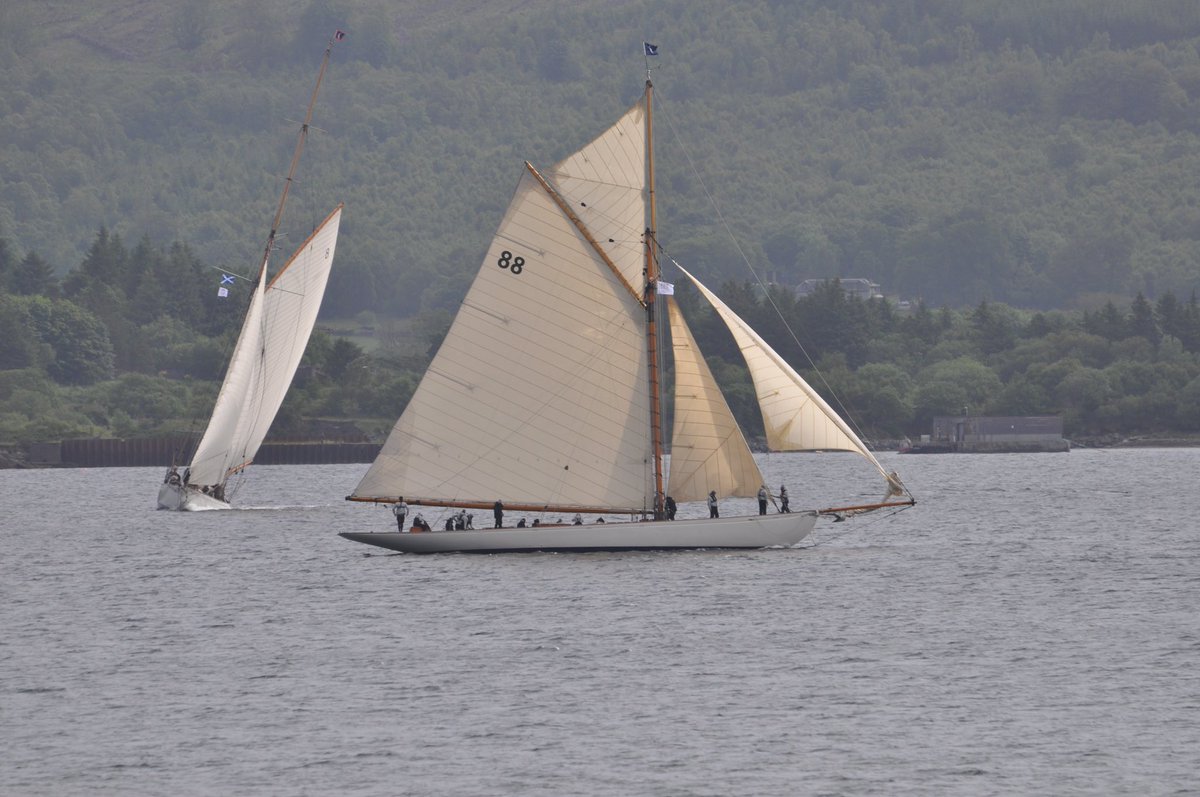 Graceful yachts on the East Kyles of Bute this morning. <a href="/welcometobute/">Welcome to Bute</a> <a href="/Isle_of_Bute/">Isle of Bute</a> <a href="/isleofbutegin/">isleofbutegin</a> #portbannatyne #fiferegatta
