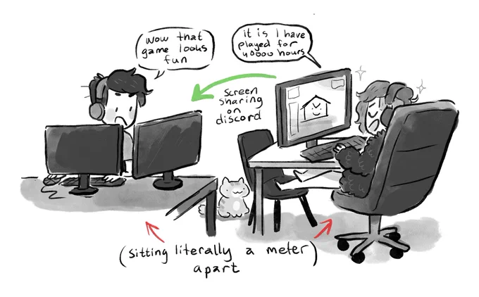online friend visits and we still on fucking discord 