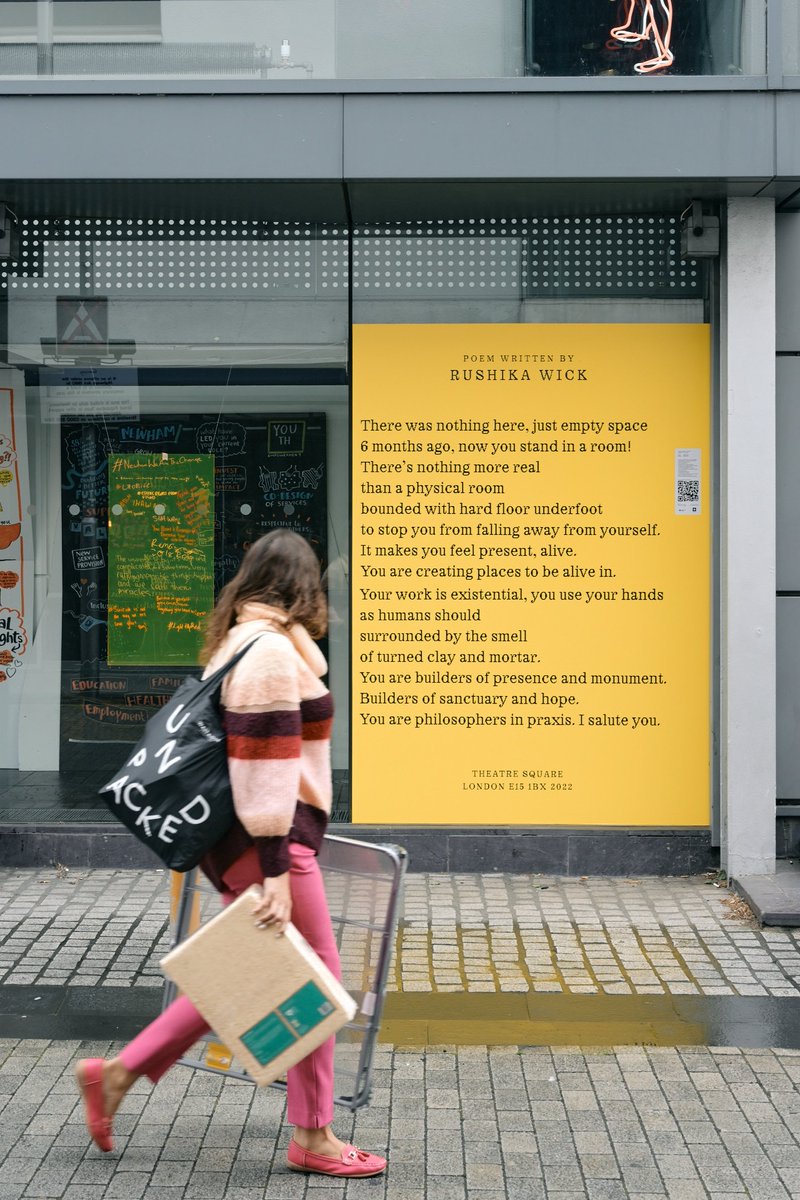 lbnYES's tweet photo. Did you spot #Typoetry around @NewhamLondon? 

You can now check out the art installations in person too.

@SwissEmbassyUK
@ecal_ch
#art #typography #design #swissgraphicdesign #poetry #community #words #youth #london https://t.co/LaUJH4HWXf