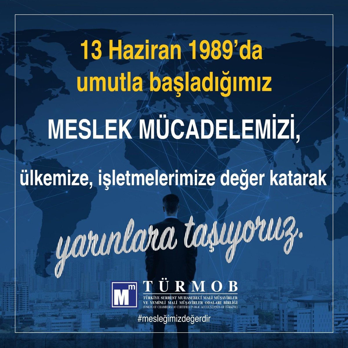 1989 yılında umutla, bugün gururla, gelecekte gelişerek var olacak mesleğimizin yasal statüye kavuşmasının 33. yıl dönümü kutlu olsun.