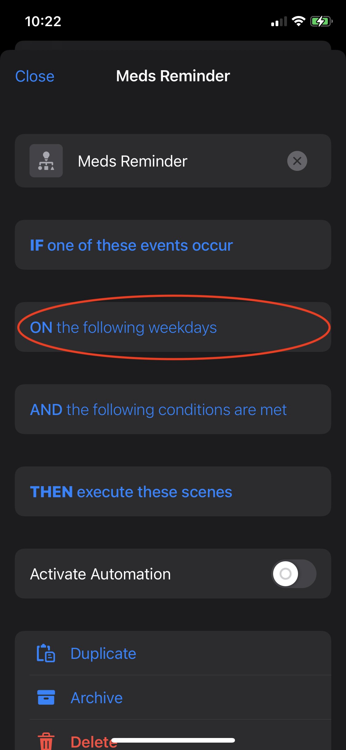 Controller for HomeKit on Twitter "A HomeKit automation can define the