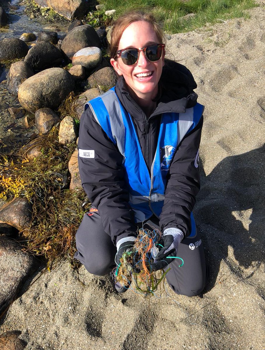 ORCA_web's tweet photo. Ocean Conservationist Emily put her time to good use in Egersund. Together with a team of dedicated guests from @HurtigrutenEXP #MSMAUD they cleared lots of rubbish from a nearby beach. It was a fantastic team effort!
#cleanupforsarah https://t.co/gk7GT1N2ww