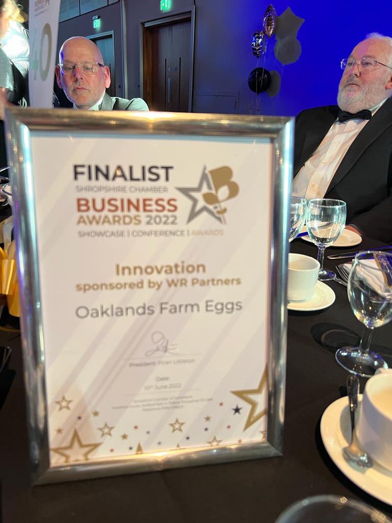 The family received the award for Innovation for our new unique muck burner plant. This award was presented at the Shropshire Chamber Business Awards event on Friday evening. This project helps towards providing a sustainable food supply for the future in the UK