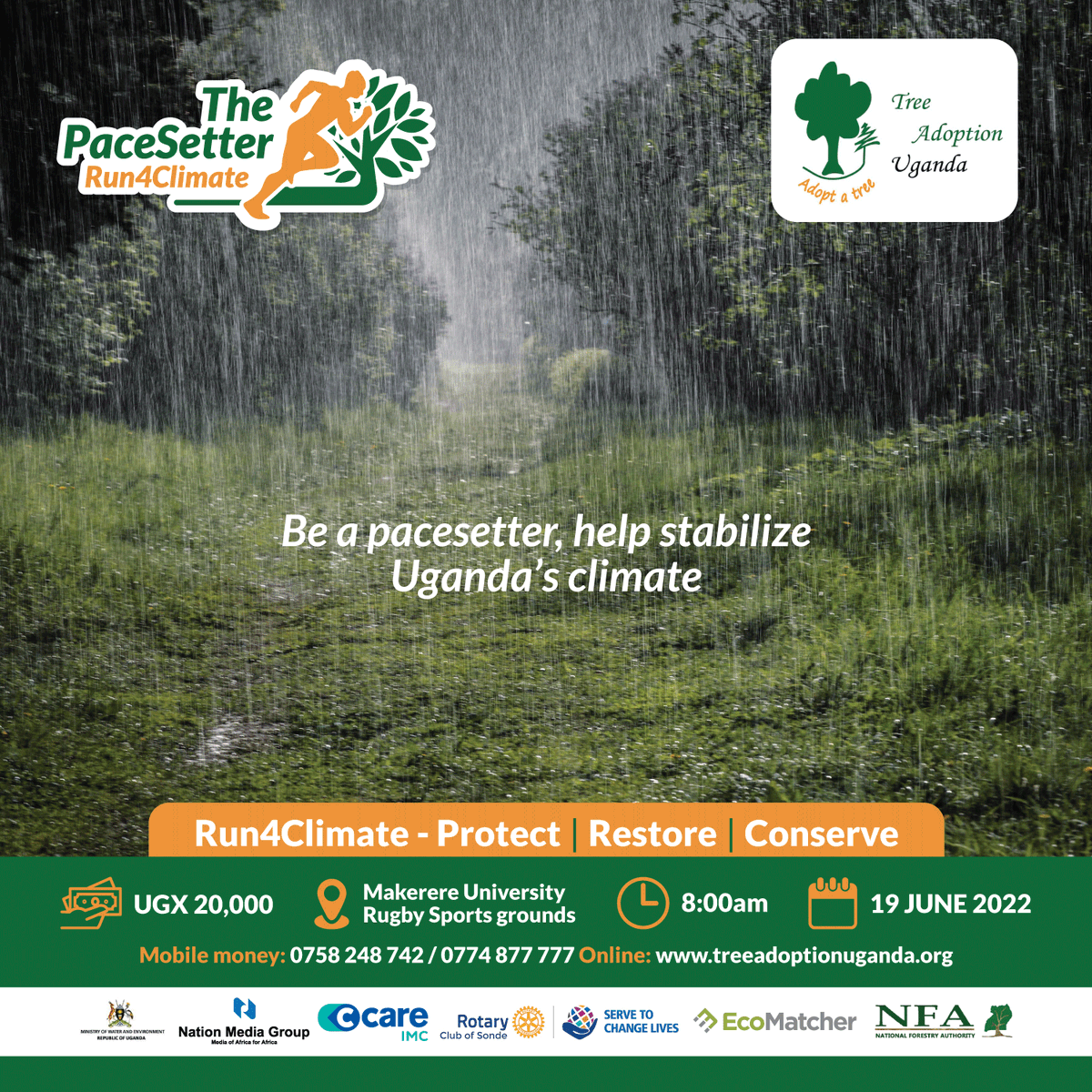 tree_adoptionug's tweet image. #DYK trees 🌲🌲are the world’s only natural air conditioners?
Places with more trees experience frequent rains. 🌧️ Come #Run4Climate and increase Uganda’s current forest cover to avert the emerging #ClimateCrisis. 
Get your ticket here&amp;gt; bit.ly/3x5BJhD.
#BeAPacesetter
