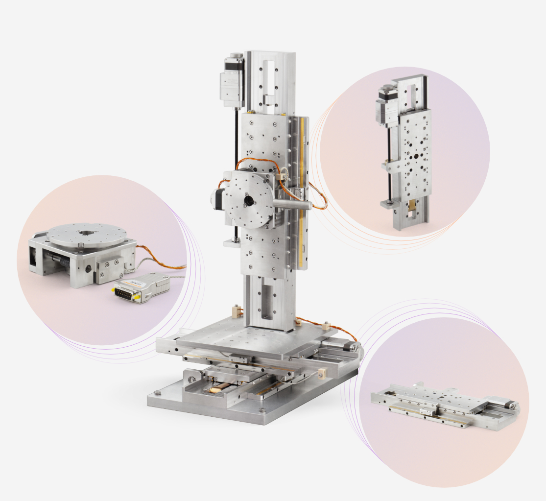 arunmicro's tweet photo. We are proud to share our latest custom UHV mechanism that uses our new range of VSM17 UHV modular stages. This mechanism highlights how VSM17 stages can be used to create complex multi-axis positioning systems, reducing the need for custom parts.

https://t.co/5ZXmoWNZNf https://t.co/NZ6ZFwVgna