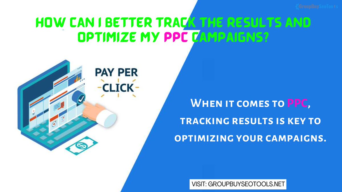 How can I better track the results and optimize my PPC campaigns?

#SEO #ppc #ppcmarketing #ppctips #ppcexpert #ppcspecialist #SocialMedia #socialmediamarketing