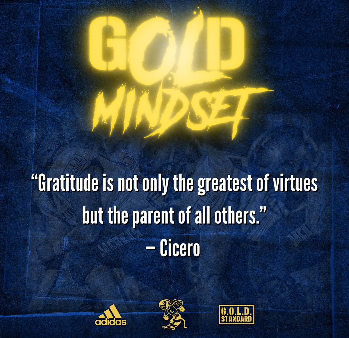 PVFB_CoachA's tweet photo. New day, new opportunities. Have an attitude of gratitude! #GuardtheGold #OLMindset #ChoctawOL #StingEm🐝🤙🏻 https://t.co/f0wNhFnQGw