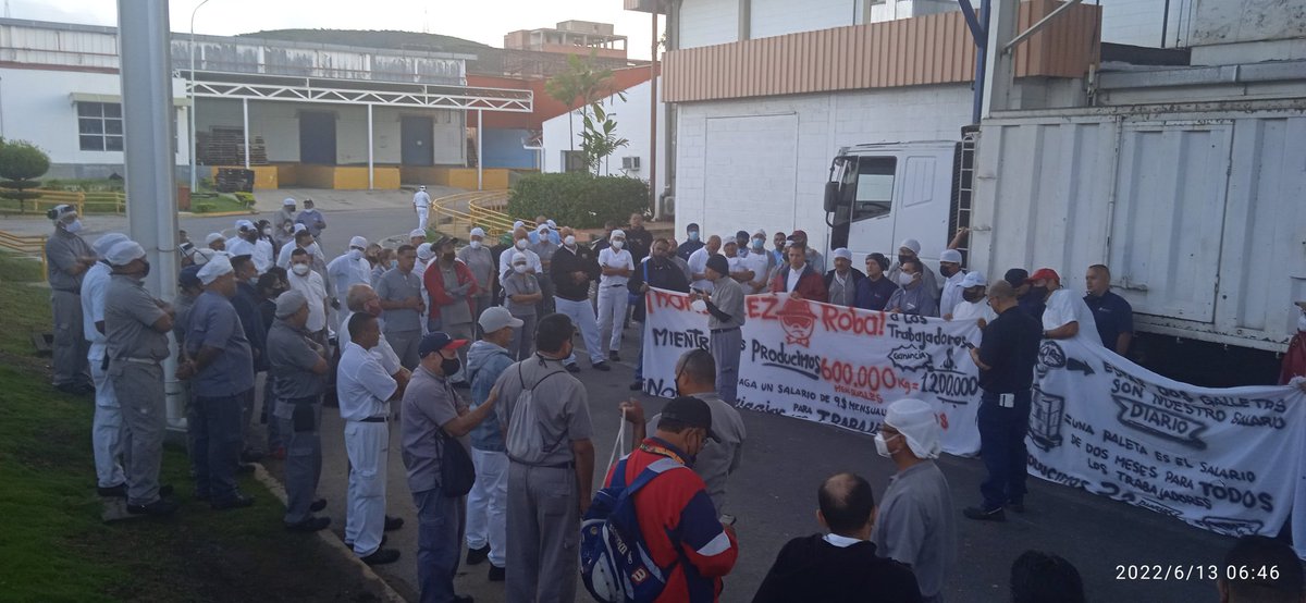 74Caramar's tweet image. Los trabajadores y trabajadoras de Mondelez Barquisimeto MAS FIRMES QUE NUNCA.. DIOS VA DELANTE DE NOSOTROS COMO PODEROSO GIGANTE.. 
@torrealbaf_ 
@tonyboza 
@fbsttccplara @SINTRABOALIMEN3 
@maduro_en 
@SunbtrakraftC 
@TarekWiliamSaab