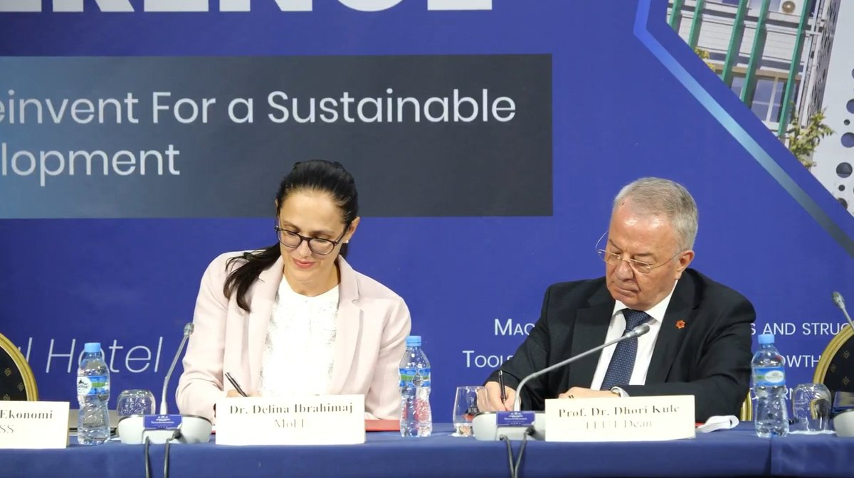 MoU signed w/<a href="/ekonomiku_UT/">Fakulteti i Ekonomisë, Universiteti i Tiranës</a> to enhance the collaboration with #academia in the exchange of information/technical and professional expertise/knowledge and experience, and to promote mutual activities and forums.

Read more:
🇦🇱 bit.ly/3mFgT3O
🇬🇧 bit.ly/39hpHdd