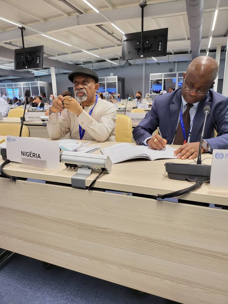 The Hon Min Sen Dr Chris Ngige at the 345th session of the GB of the ILO today...