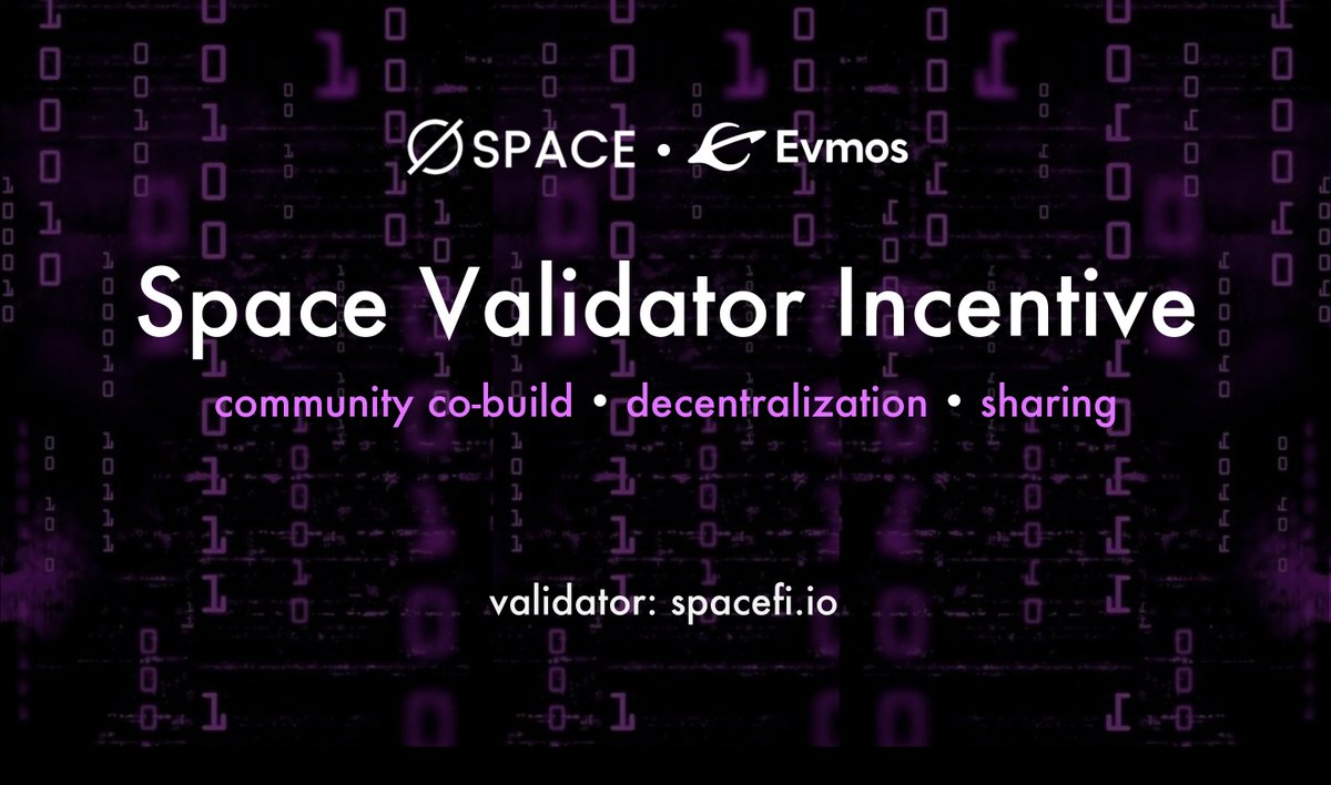 1/ Excited to announce our community validator on <a href="/EvmosOrg/">Evmos // evmOS ☄️</a> , with an incentive and decentralization plan👇

🪐Delegate or Redelegate to Validator Name: spacefi.io

🎆To celebrate, following us and RT, we'll giveaway a Bronze Medal NFT in 72h
#Cosmos #zkSync #EVMOS