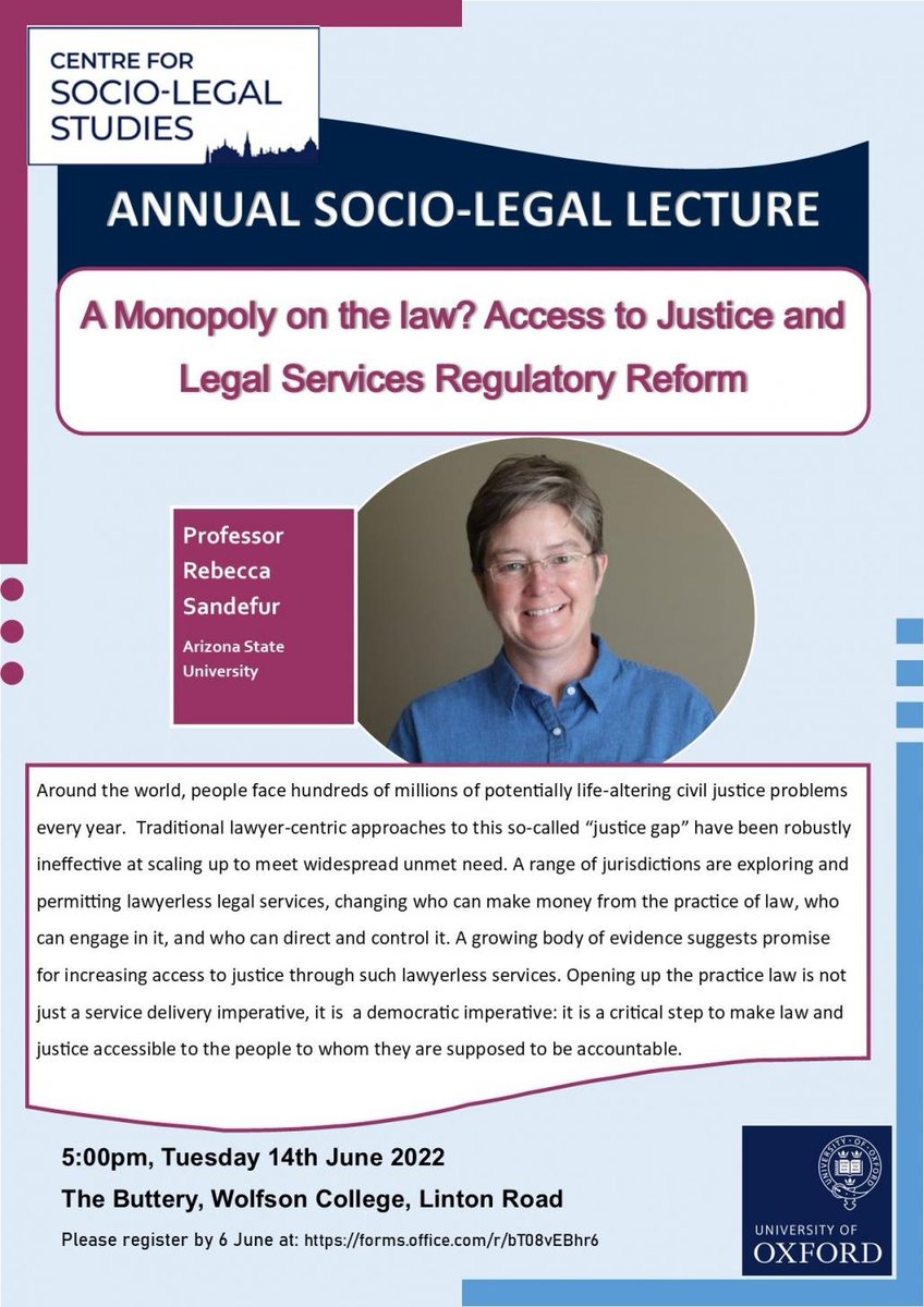 Oxford Centre for Socio-Legal Studies tweet media