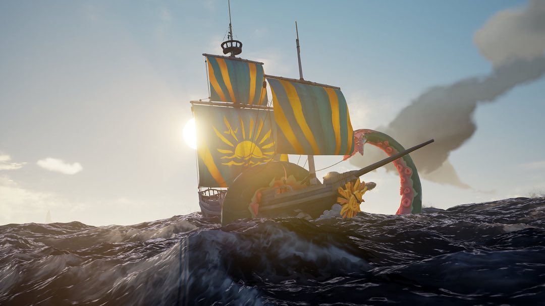 #SoTShot Contest Theme: Shores of Plenty
Deadline: June 29th, 11am UTC
Prizes: 4 x Golden Hour Sails
Sail over to those predominantly sunny isles and show us some choice sights from The Shores of Plenty! Share your screens with #SoTShot &amp; <a href="/SeaOfThieves/">Sea of Thieves</a> to enter.
📸 @TYFNiswashed