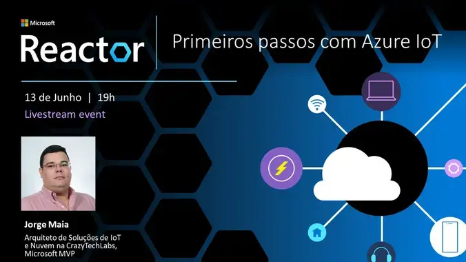 jorgemaia's tweet photo. Hoje temos a 2ª sessão de “Primeiros passos com Azure IoT” para o Microsoft @ReactorSaoPaulo. Começa às 19h e você está convidado para participar. Link de acesso ao evento: https://t.co/5L0LpHbB6P #jorgemaia #iot #crazytechlabs #microsoft #microsoftreactor #azure https://t.co/DDOS2ilPol