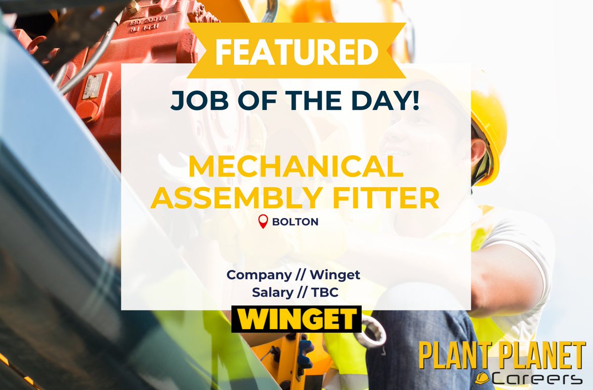 PPCareers's tweet image. New Vacancy!!🚧

@WingetLimited are looking for a #Mechanical #AssemblyFitter to strengthen their team!

🦺Mechanical Assembly Fitter
🗺️#Bolton
💷TBC

See Plant Planet Careers &amp;amp; apply today! ⬇
plantplanetcareers.co.uk/job/mechanical…

#ConstructionJobs #HeavyMachinery #MachineryMechanic