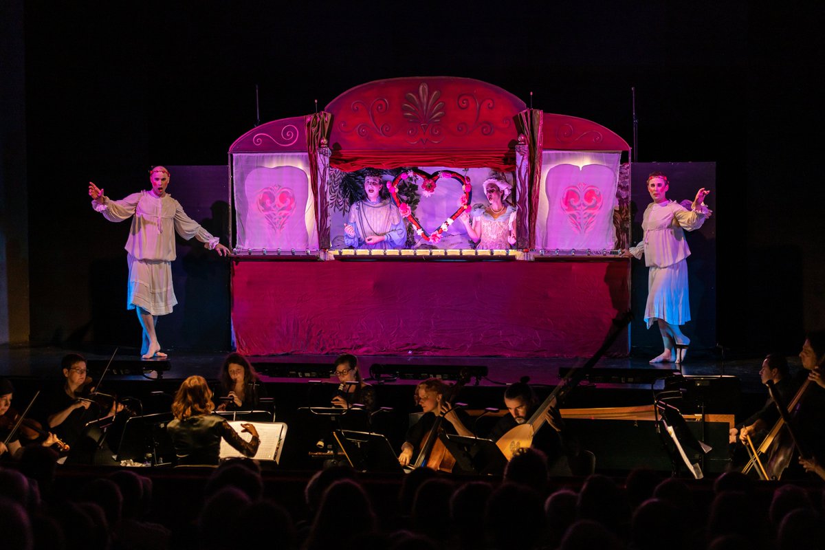Collegium_M's tweet photo. Last Monday, G. F. Handel's pastoral opera Acis and Galatea was performed by the Collegium Marianum at the Tage Alter Musik Regensburg festival. We share the specific atmosphere of the stage performance with puppets through photographs. Photo © Hanno Meier/ TAM 2022. https://t.co/h4vcvldZR6