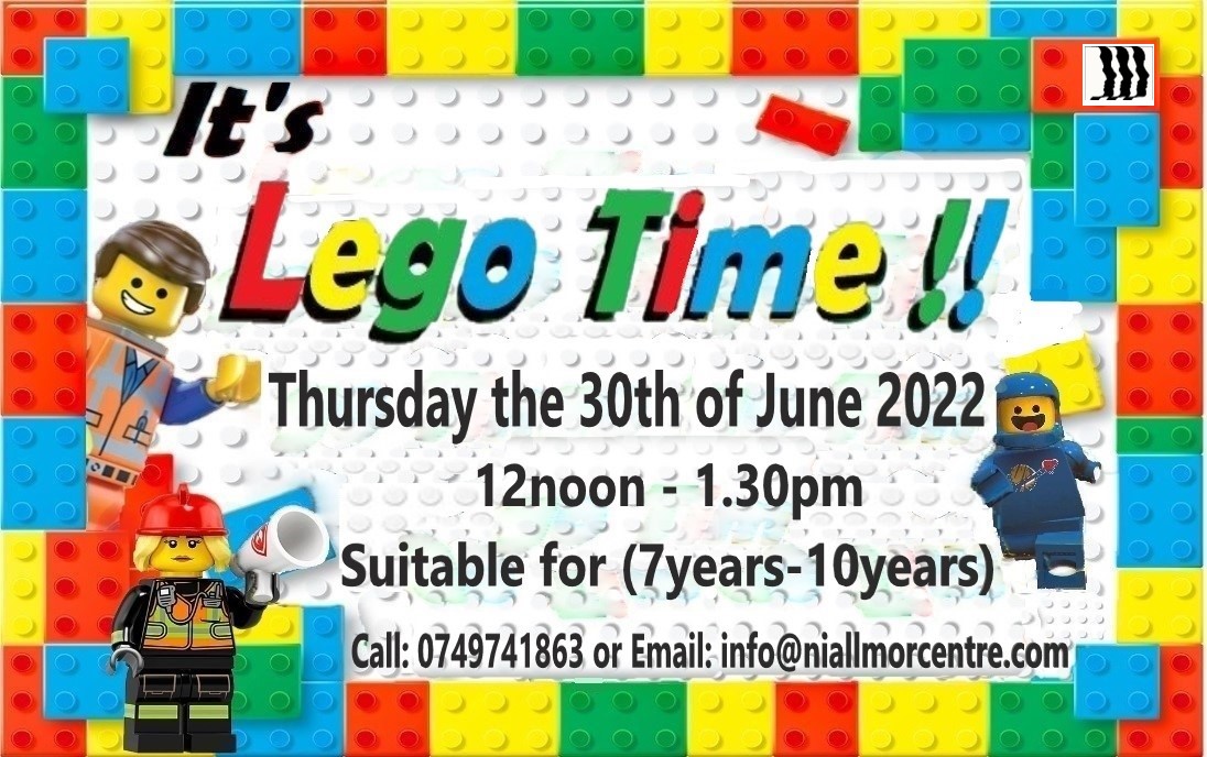 🤩Its #LegoTime!! 🥳
This is an activity were children come together to build  their creativity. 📅Starting on Thursday the 30th of June 2022€5 per child
 Spaces are limited, Booking is essential,
Call:0749741863 Email:info@niallmorcentre.com 
 #niallmorcentre #killybegs