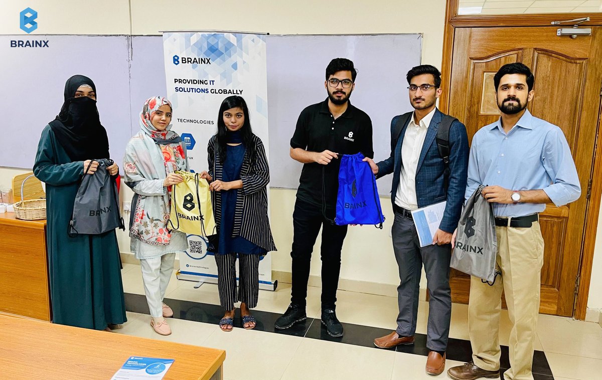 BrainXTechs's tweet photo. BrainX Technologies attended Jobfair'22 at #FastNationalUniversityIslamabadCampus
We were extremely overwhelmed to see the enthusiasm of students who were looking forward to joining us! ✌️ 
We would love to have them in our BrainX Team.🤩 Hats off to their management team.🙌 https://t.co/B613Vw8hET