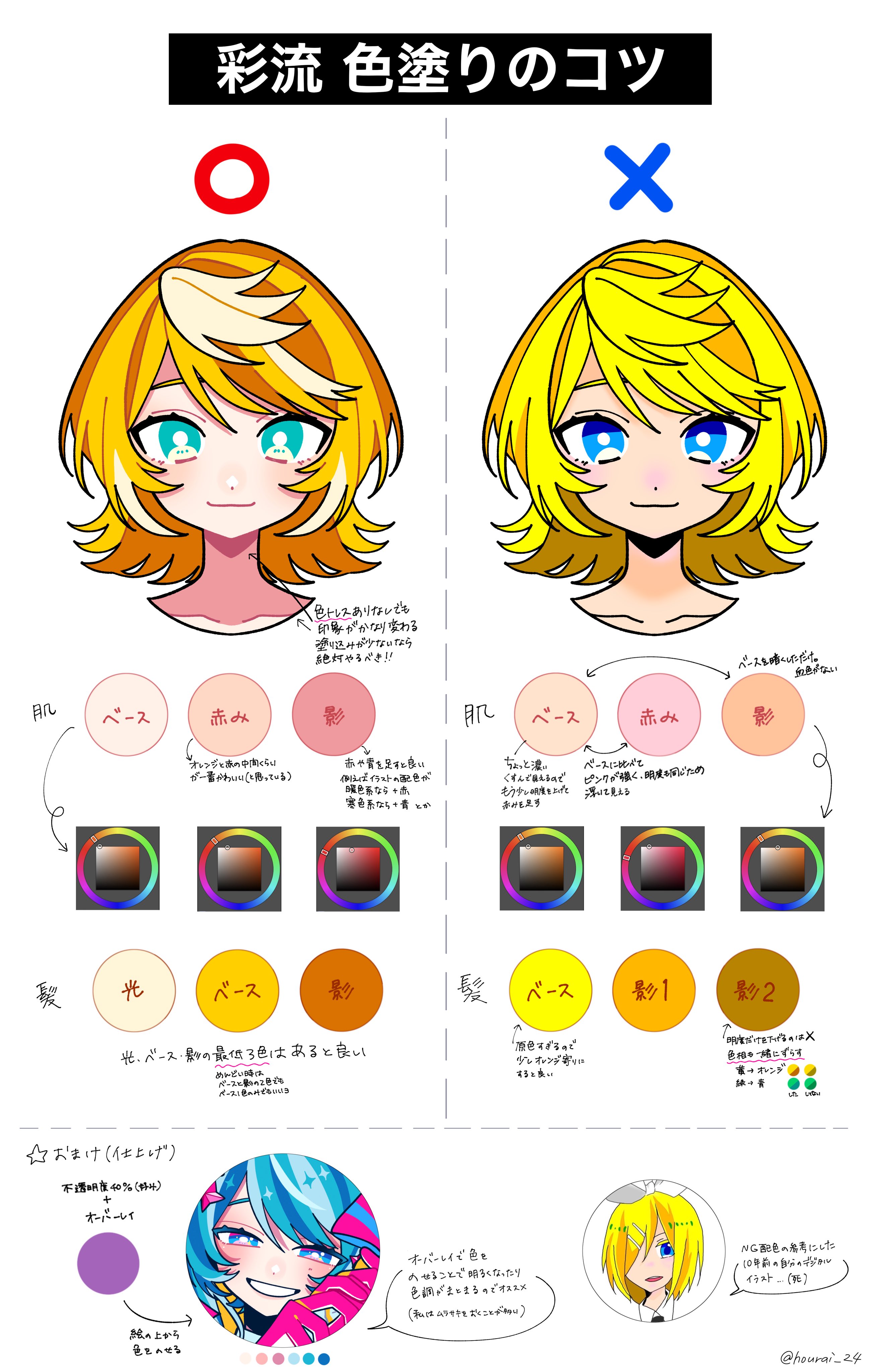 彩 私流の色塗り 配色 のコツ T Co Pjaibujr7j Twitter