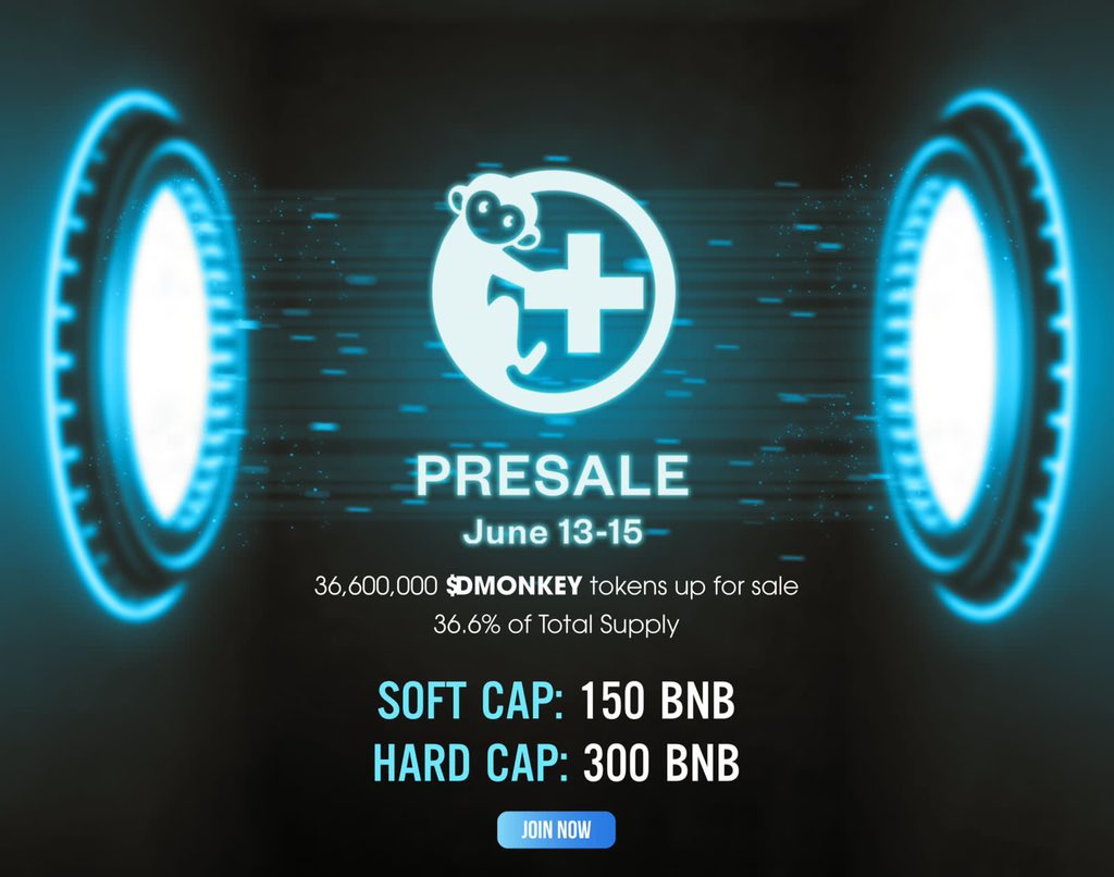 CryptoBrian__'s tweet photo. Check it out guys #DoctorMonkey
Presale is live today at 1 pm utc
πΉ 36,600,000 $DMONKEY tokens up for sale (36.6% of Total Supply)
πΉ Soft cap: 150 BNB
πΉ Hard cap: 300 BNB
To participate in presale : https://t.co/WN4T28jZb9
How to buy: https://t.co/UpvCzO2j4O https://t.co/Katoudbupb