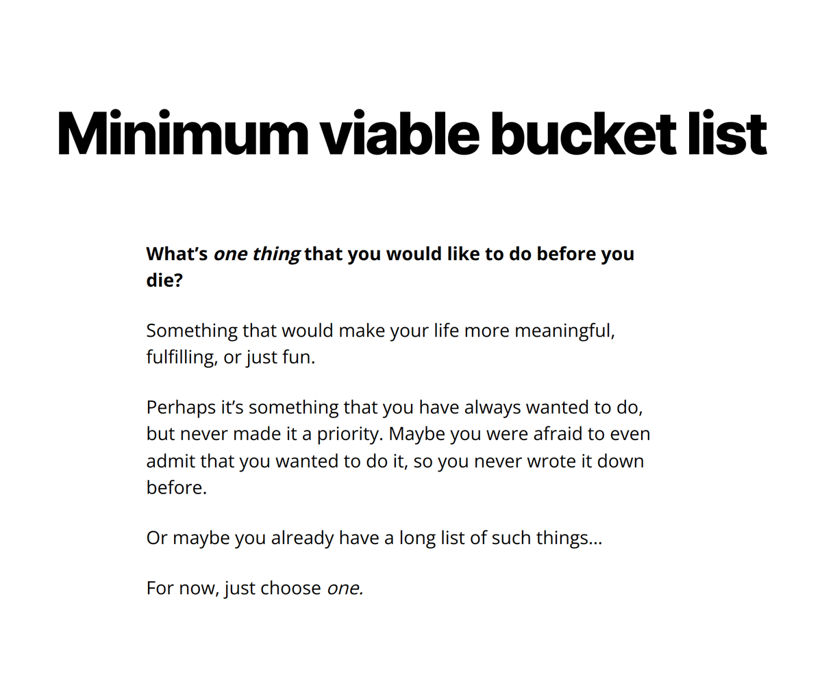 QualQues's tweet photo. This week's Quality Question:
Minimum viable bucket list
https://t.co/O6qTpIM2DH
#QualityQuestions https://t.co/Zvaml7VwoC