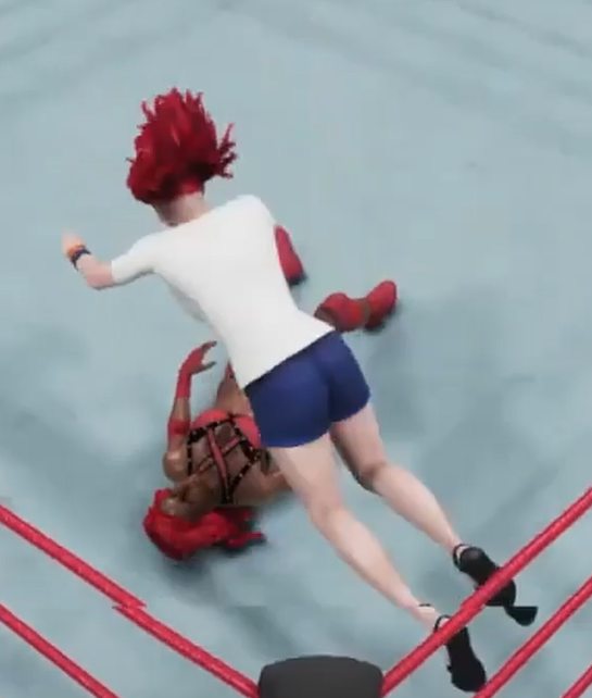 SWEOfficial2021's tweet photo. The next person to be eliminated would be Crimson Angel by Roxxi Riot. Emily Davison was next eliminated after Erin Davison somehow broke into the structure and caused her to be eliminated after performing a 450 splash from the top rope.
(23/?) https://t.co/ZxKvqKF3v7