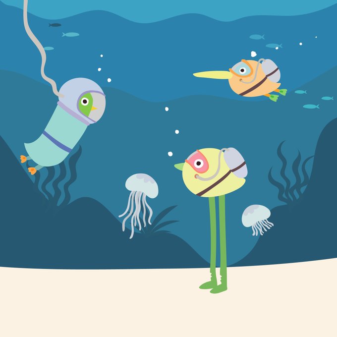 海底散歩のtwitterイラスト検索結果