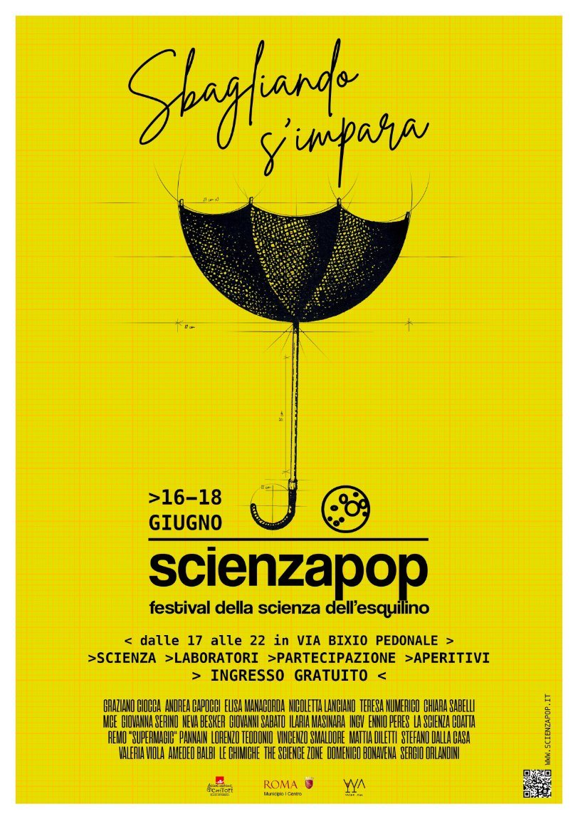andcapocci's tweet photo. l festival #ScienzaPop inizia giovedì 16 giugno. Il tema è "Errori" e si svolge in strada, a via Bixio a Roma. Tutte le informazioni stanno qui: https://t.co/sYOPX2c5x1. 
Ma vorrei fare le presentazioni, un giorno alla volta. Cominciamo con giovedì 16 giugno. @scienzapop https://t.co/VcDHclSccz
