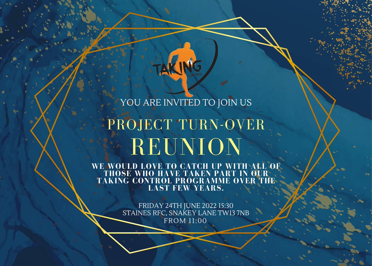 📢 TAKING CONTROL REUNION 

We would like to invite everyone who has taken part in one of our 6 Taking Control programmes to come and join us on the 24th June.

Please head over to the link to let us know you are coming

turnoveruk.wufoo.com/forms/turnover…