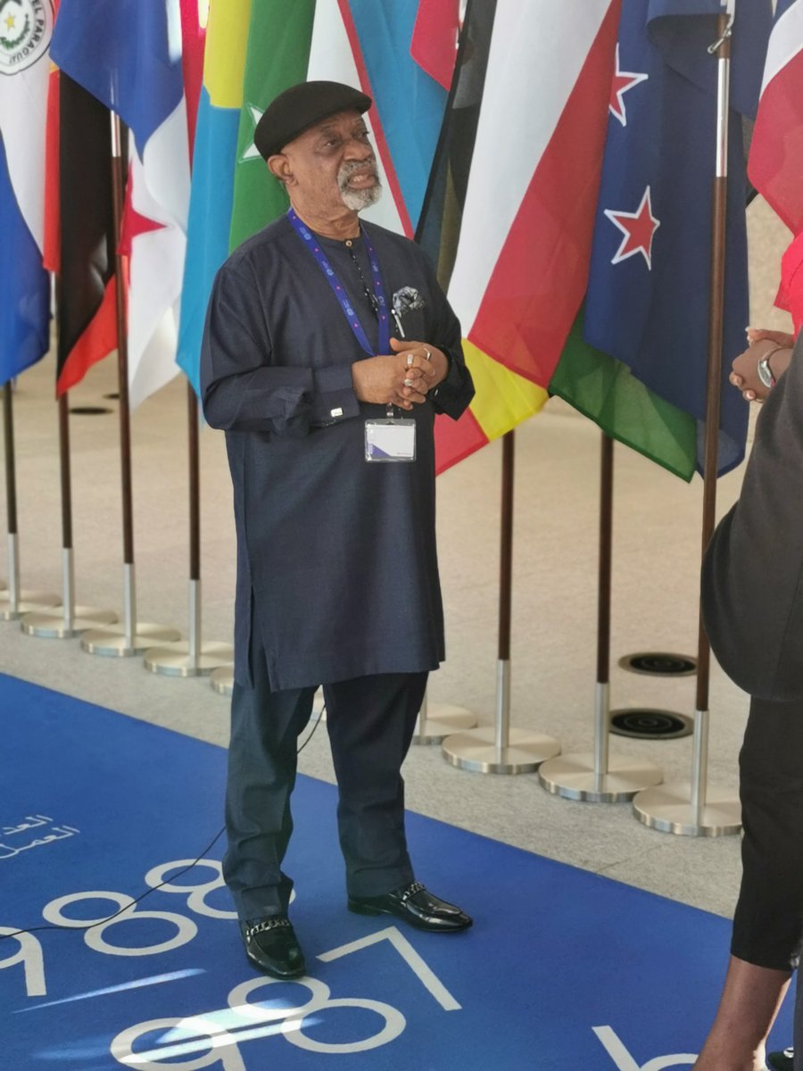 Sen Dr Chris Ngige at the ILO sharing Nigeria's position with Journalists......ILC