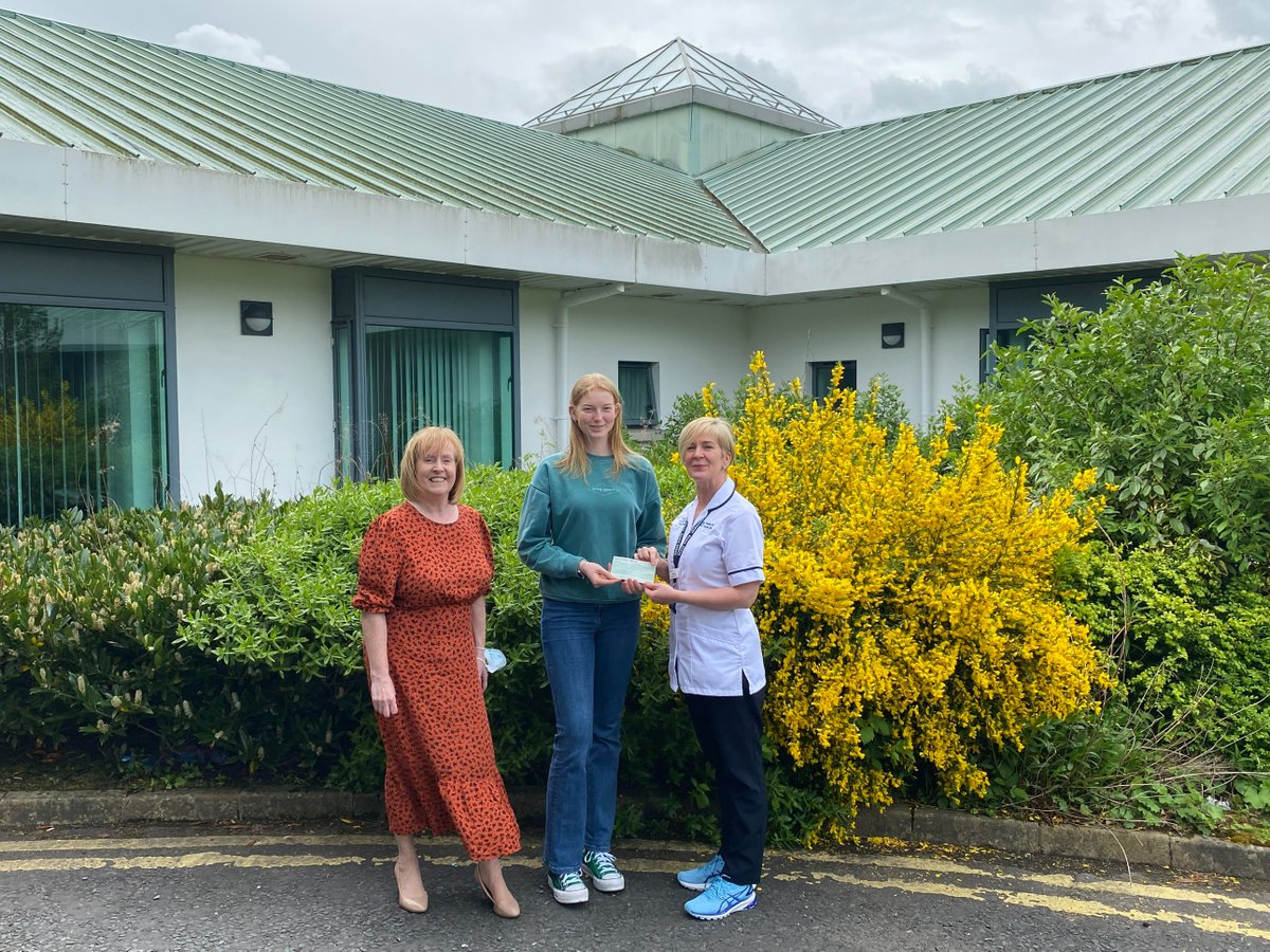 ‘Friends of Spruce’ wish to thank the Rankin family for their kind donation, made to acknowledge the treatment and care provided by the Spruce House Team following a traumatic brain injury suffered by Lola Rankin. Lola is pictured here making the kind presentation #ThankYou