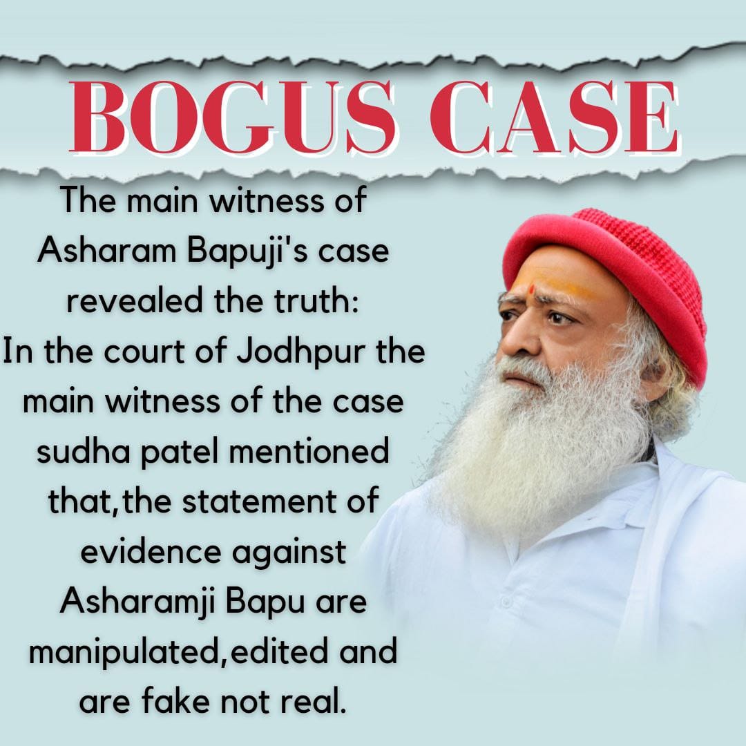 _Hindutva_OM_'s tweet photo. Sant Shri Asharamji Bapu Case में आखिर कौन हैं वे लोग जो चाहते हैं कि बापूजी आजीवन कारावास में ही रहें, और इसके पीछे उनका मकसद क्या है,न्यायपालिका को निष्पक्षता से सोच समझ कर जजमेंट देनी चाहिये थी लेकिन नही दी गई।
Facts Of Case
Akhir Kab Milega Nyay
#EverybodyKnow https://t.co/99mCtISOsB