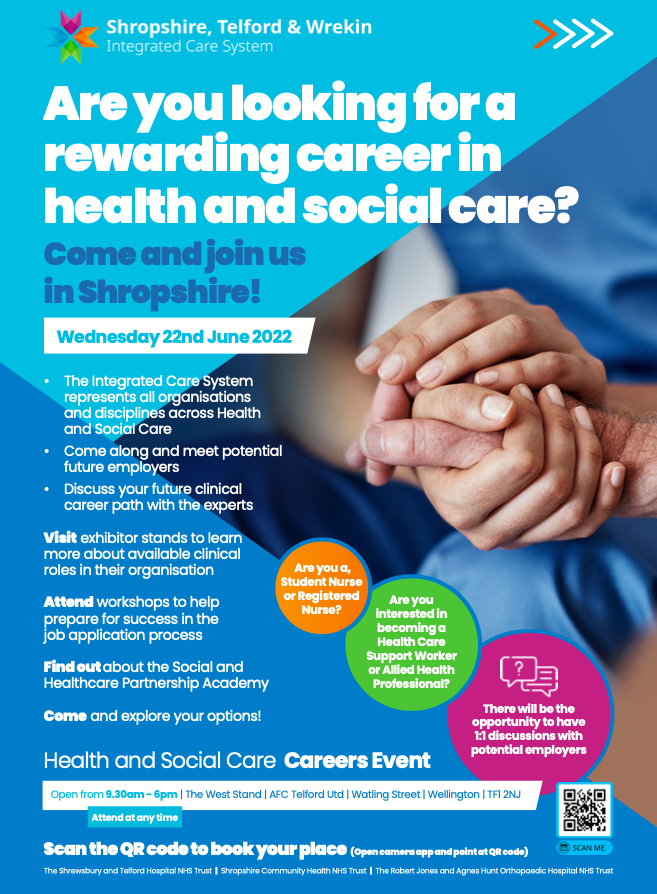 CoverageCare's tweet photo. Are you looking for a rewarding #career in health and social care? 

We will be at the careers event on June 22 in Wellington, #Telford.

Come and say hi, explore your options &amp; meet potential employers 

#Shropshire #care #job #vacancy https://t.co/hCMUyS2HRk