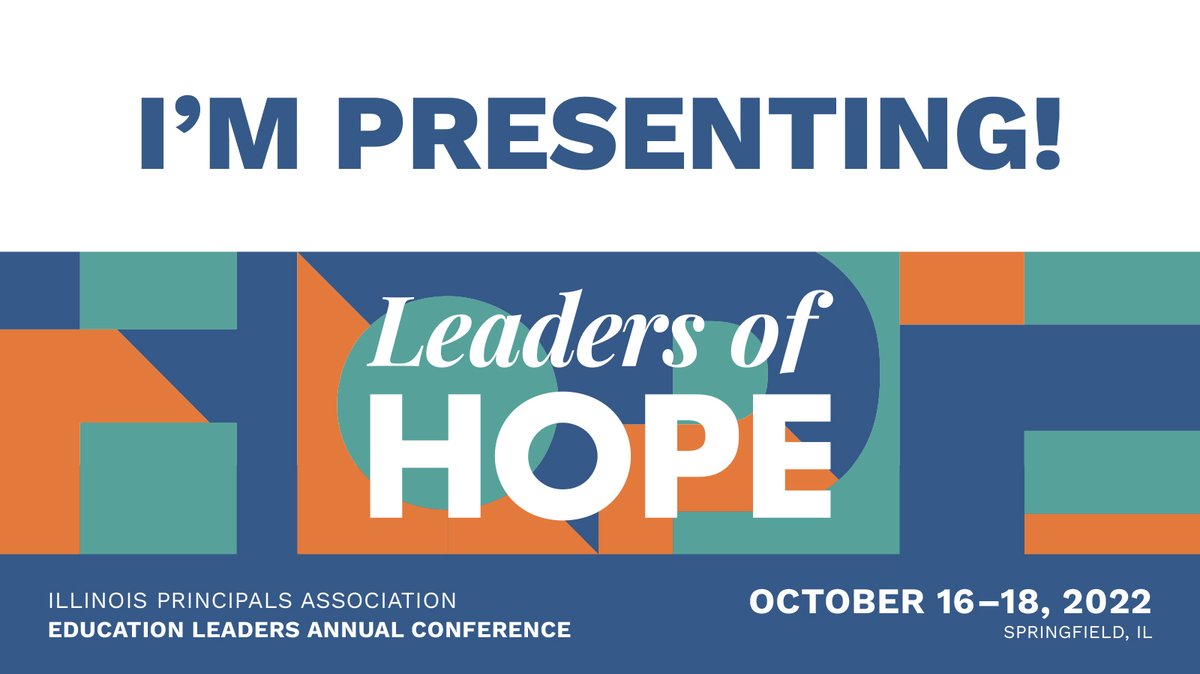 LEADERS! Join me at this year's @ilprincipals Annual Conference! Can't wait to see you all there... sign up here 👉 ilprincipals.org/education-lead… #LeadersOfHope