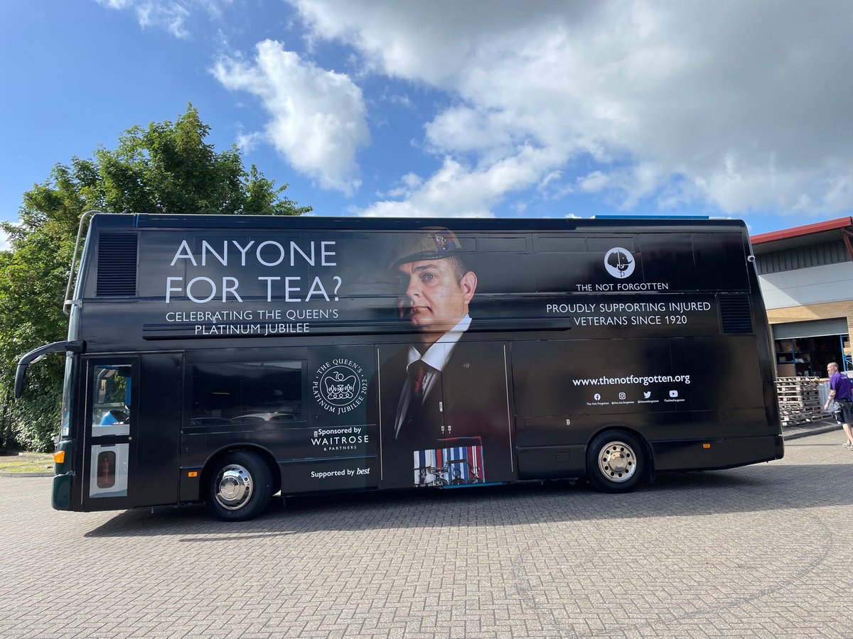 thenotforgotten's tweet photo. Today we start our tour of the country with the Anyone For Tea Tour! We can’t thank our friends at @SEA_London enough for designing this incredible bus for us 😍 https://t.co/XcuPQpmIE0