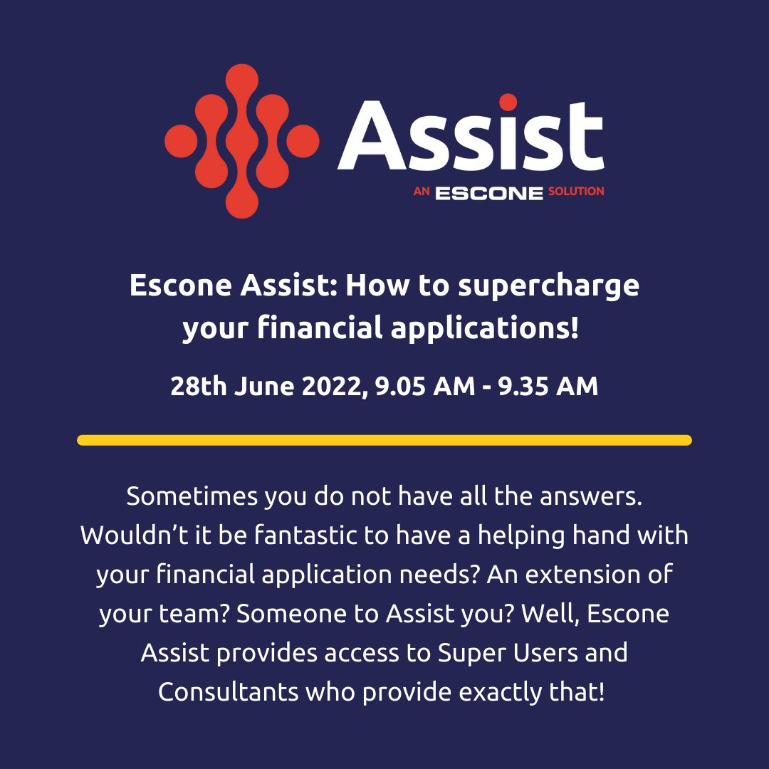 esconesolutions's tweet photo. Financial Management System Focus Breakdown 💥

Our series of webinars will cover four topics of interest to help individuals who operate the financial applications OpenAccounts and eBIS on a day to day basis!

Register now 👉 https://t.co/BzfC88Khes https://t.co/CQYkSkDTrW