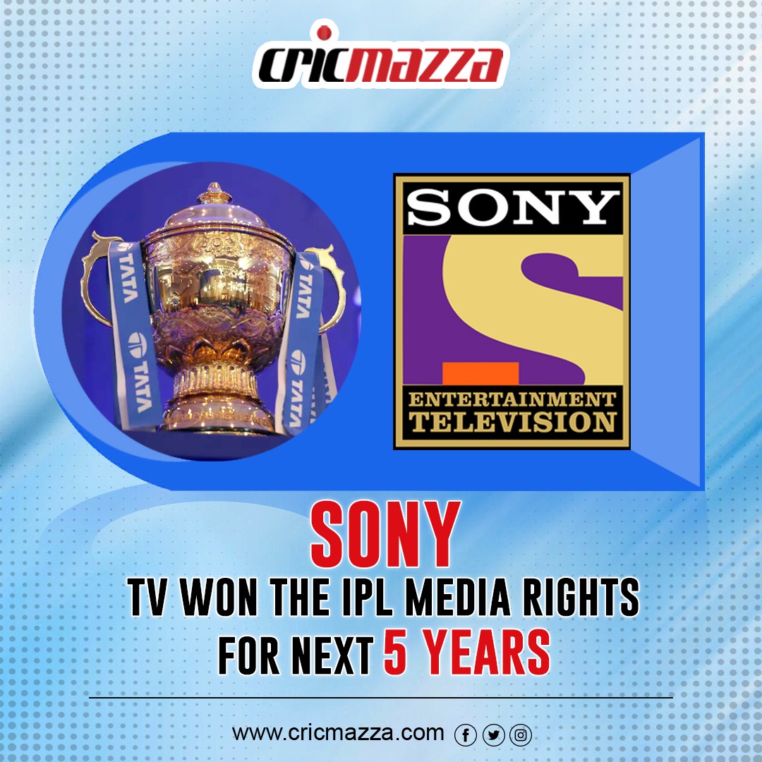 cric_mazza's tweet photo. IPL Media e-Auction: SONY WINS IPL TV RIGHTS for the next 5 years.
#IPLMediaRights #ipl2023 #sony #ipl #iplmemes #ipl2022 #ipllive #hotstar #sony #ambani #sonyipl #live #ipllivestreaming
#cricmazza #auction #ipleauction https://t.co/kariZJV2Jn