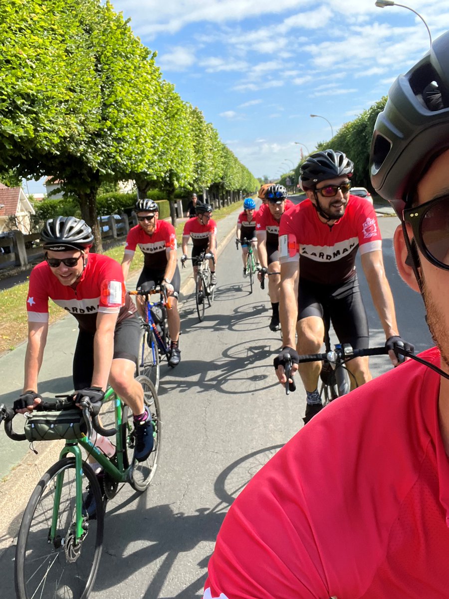 aardman's tweet photo. Huge congratulations to our amazing #AardRiders who completed their journey from London to Paris, raising over 30k for @thegrandappeal 👏 https://t.co/YvrM2wDpgR