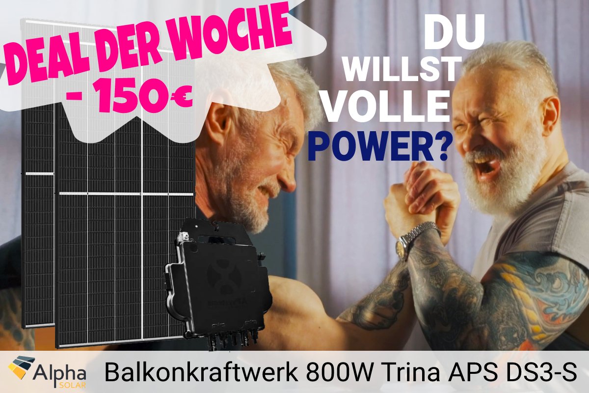 Der aktuelle #DealderWoche: Das Alpha Solar Balkonkraftwerk 790/800W Trina Solar APS DS3-S
bit.ly/3xqUbRP