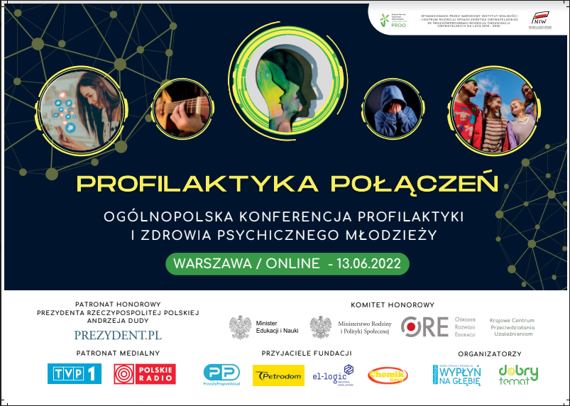 dla_dobra's tweet photo. Fundacja "Wypłyń na Głębię" zainicjowała pierwszy w Polsce hybrydowy program profilaktyczny dla młodych (15-19 lat), który można zrealizować zarówno w klasie, jak i online! "Profilaktyka Połączeń" - ogólnopolska konferencja profilaktyki i zdrowia psychicznego młodzieży. https://t.co/s8OCEQpFtk