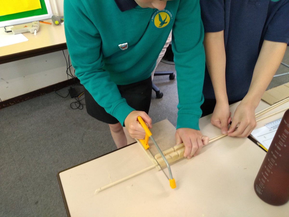 EagleyY6's tweet photo. Measuring, sawing, assembling, gluing - so much going on in year 6 this morning! #dt #makingthingsmove #spinspinspin https://t.co/HUDZWtx9nX